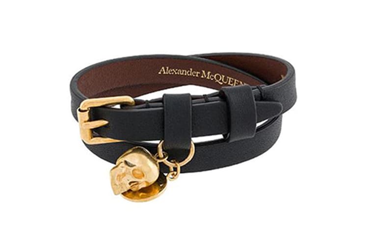 Alexander McQueen Skull Leather Bracelet