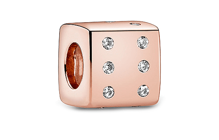 Pandora/潘多拉 Pandora Shiny Dice Charm Rose Gold