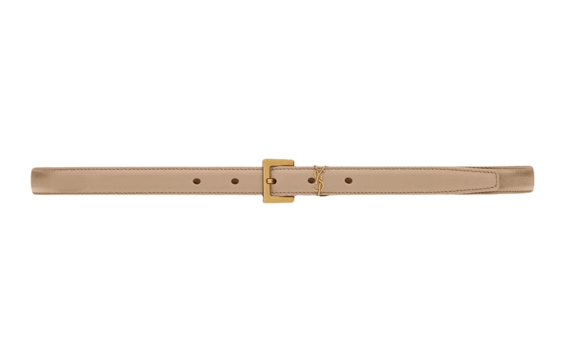 SAINT LAURENT/圣罗兰 SAINT LAURENT Brown Calfskin Belt