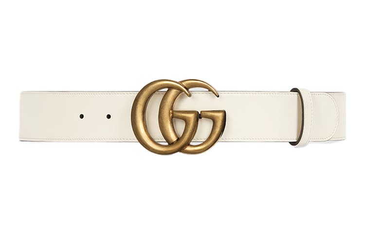 GUCCI/古驰 Gucci Double G Belt White