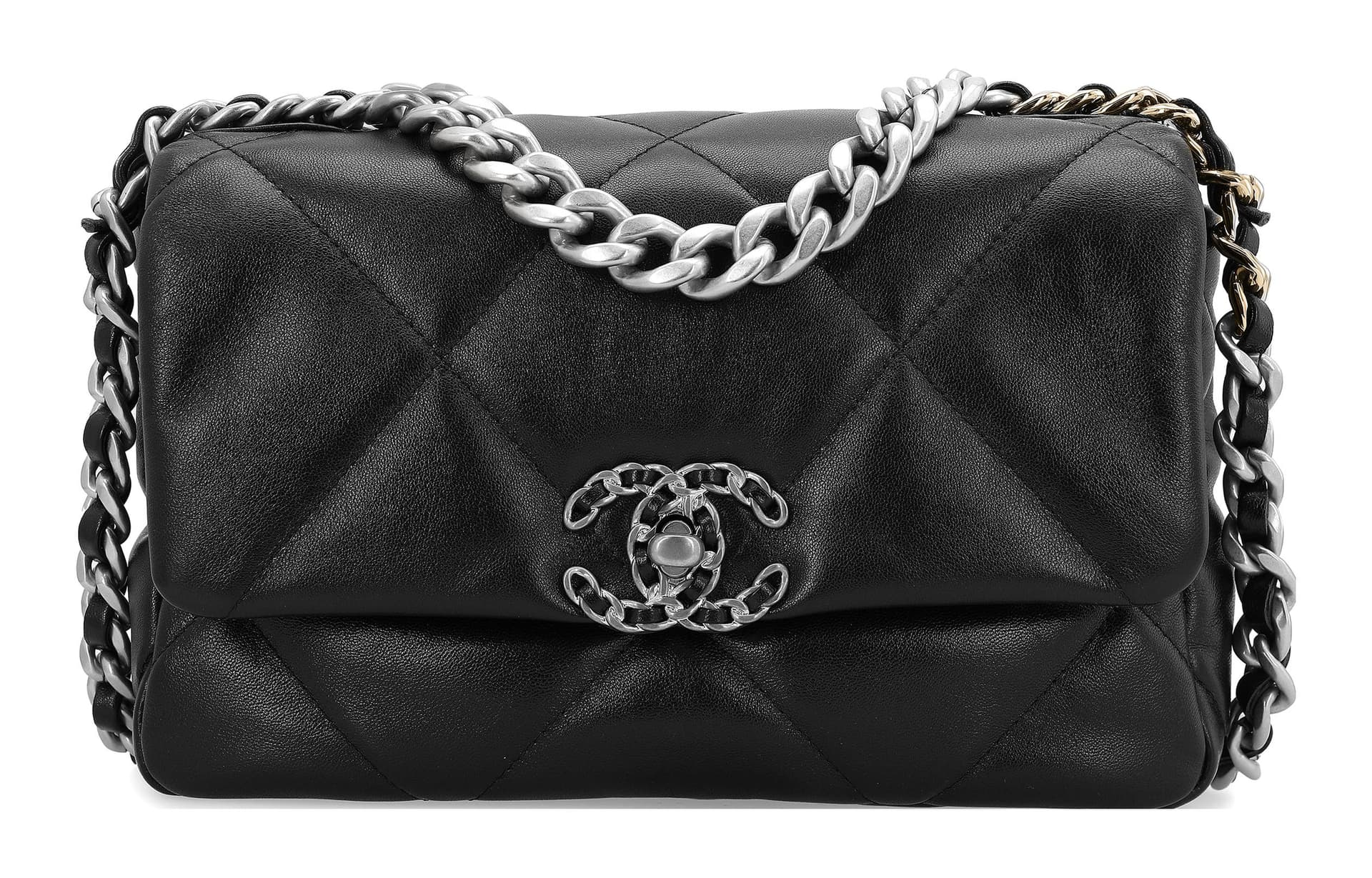 Chanel 19 Bag Black Silver