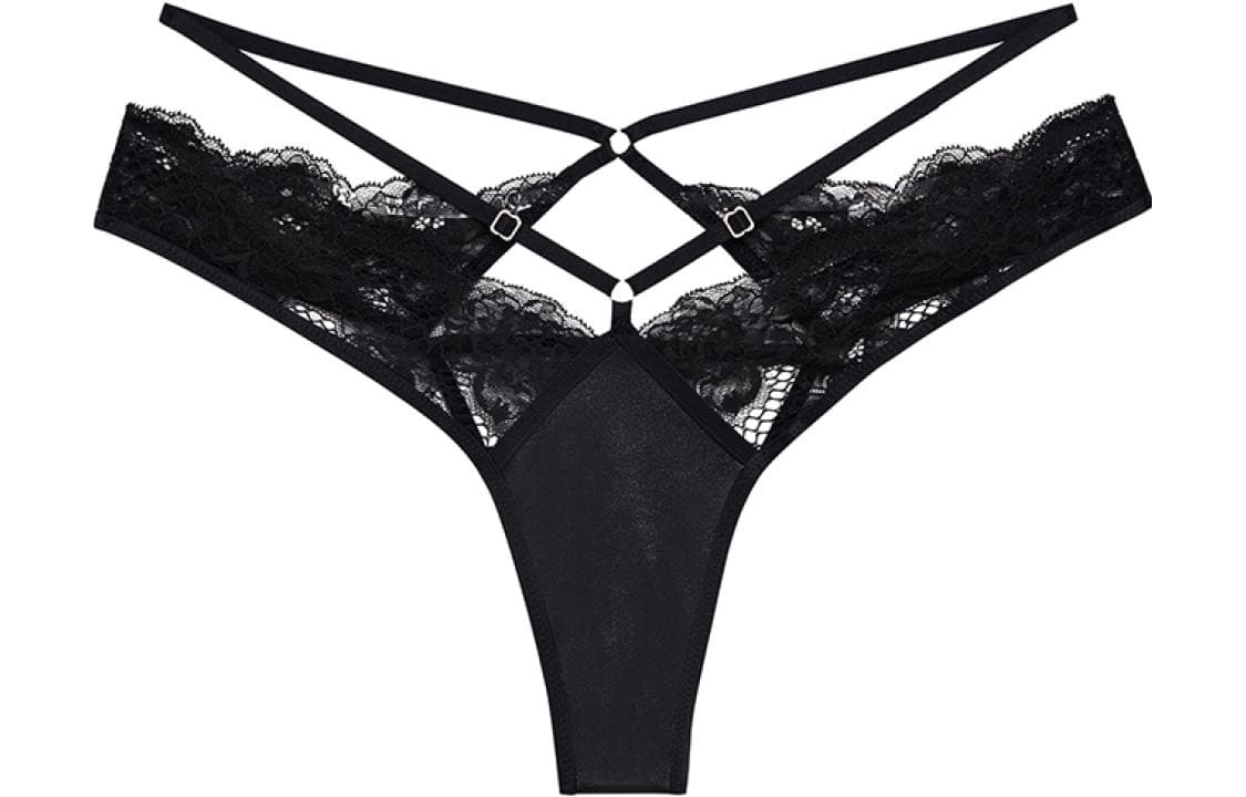 Victoria's Secret/维多利亚的秘密 Victoria's Secret Low Rise Lace Briefs Black