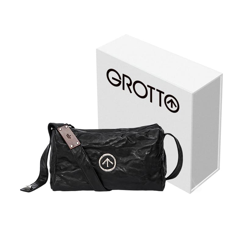 个乐/GROTTO GROTTO Black Leather Bag