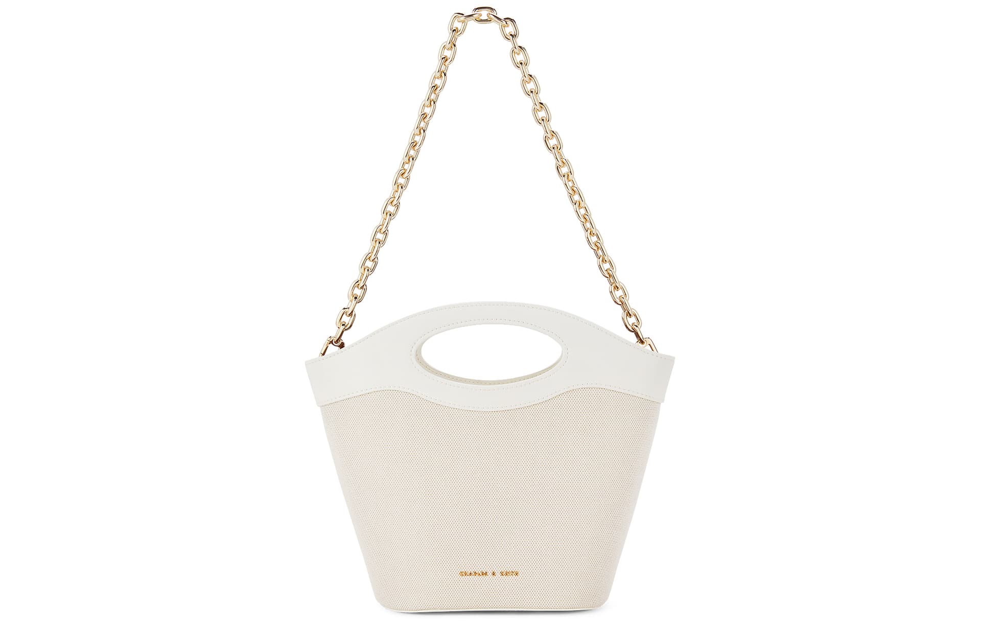 CHARLES&KEITH Charles & Keith Quilted Bucket Bag Cream