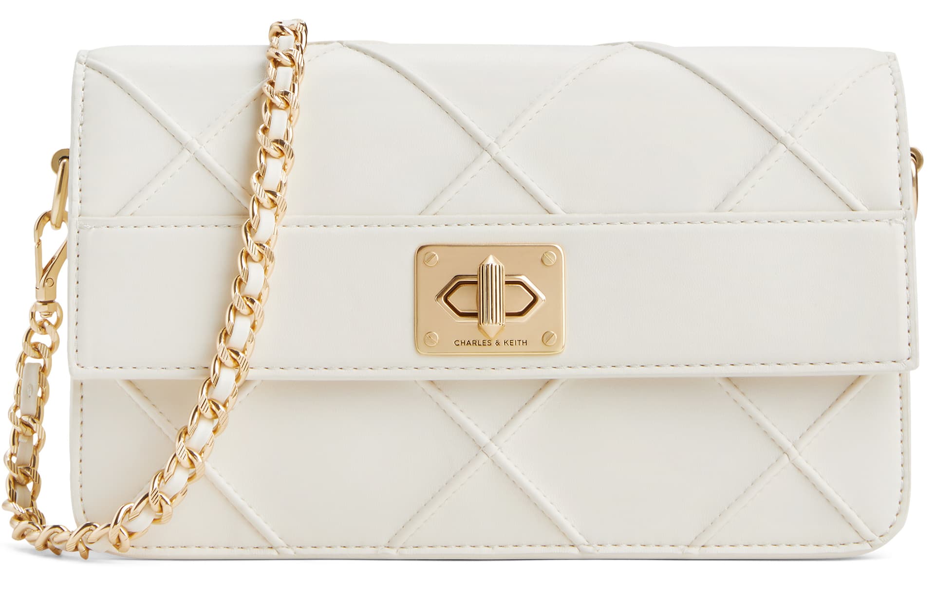 CHARLES&KEITH CHARLESKEITH ck PU CreamBlack