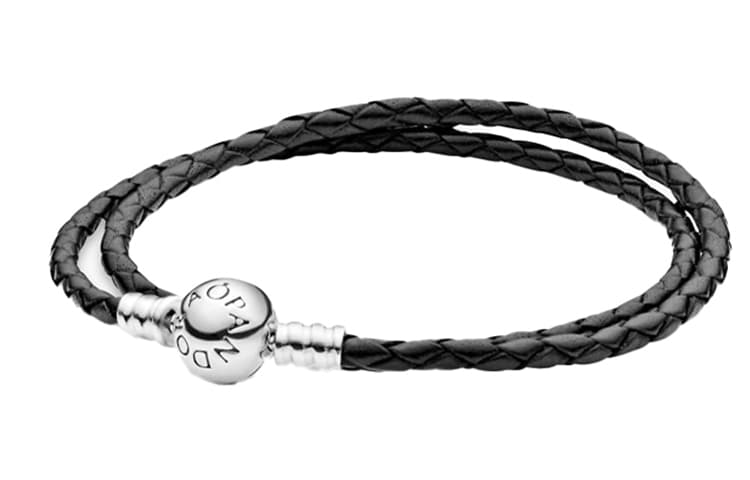 Pandora/潘多拉 Pandora Moments Leather Bracelet Black