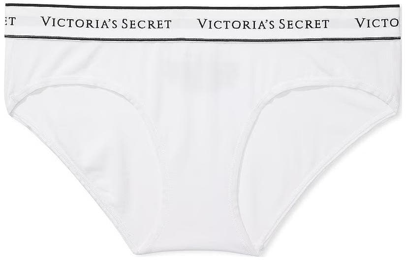 Victoria's Secret/维多利亚的秘密 Victoria's Secret Logo Cotton Hiphugger PantyWhiteIvory 1