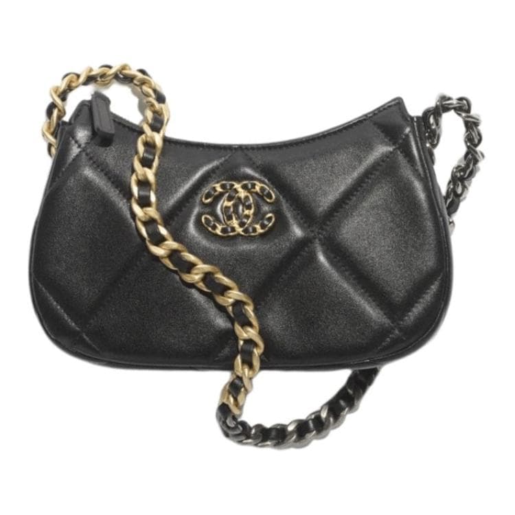 CHANEL Classic Logo Crossbody Bag Black