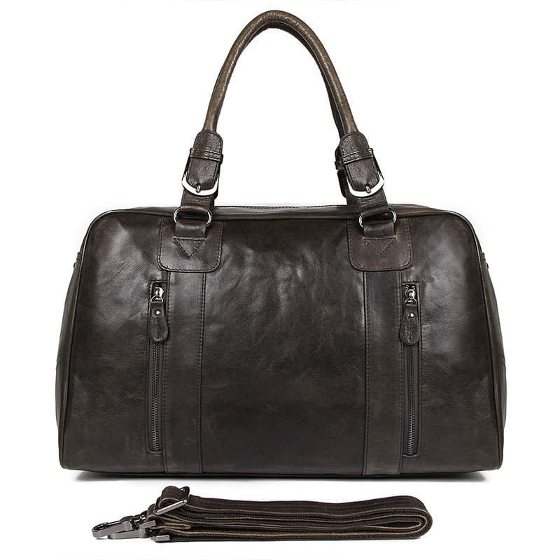 DOSRFINI杜莎菲尼 DOSRFINI Large Capacity Leather Briefcase Black Gray
