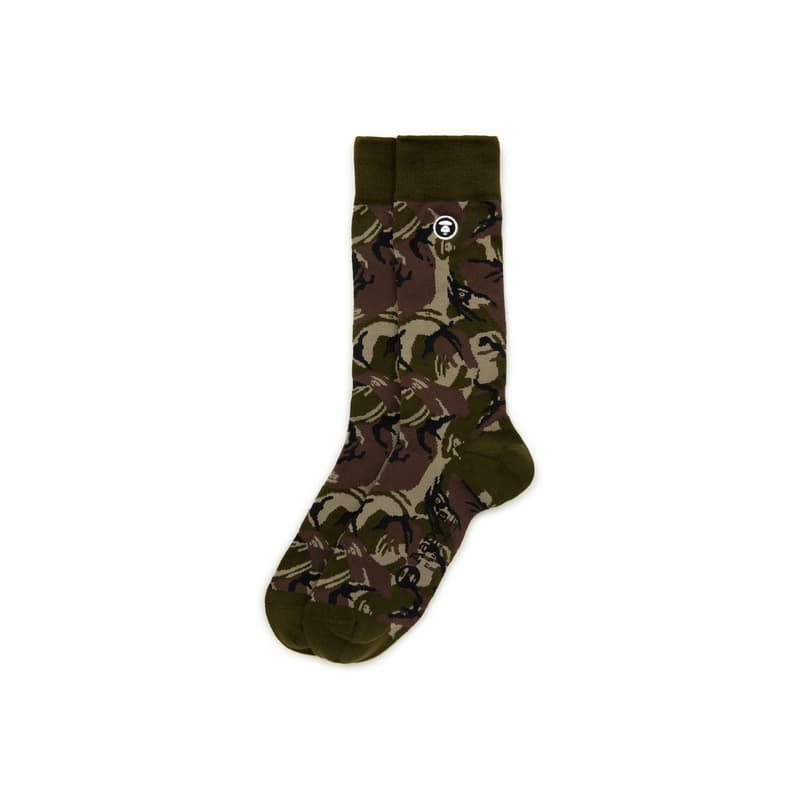 Aape Camo Jacquard Embroidered Socks