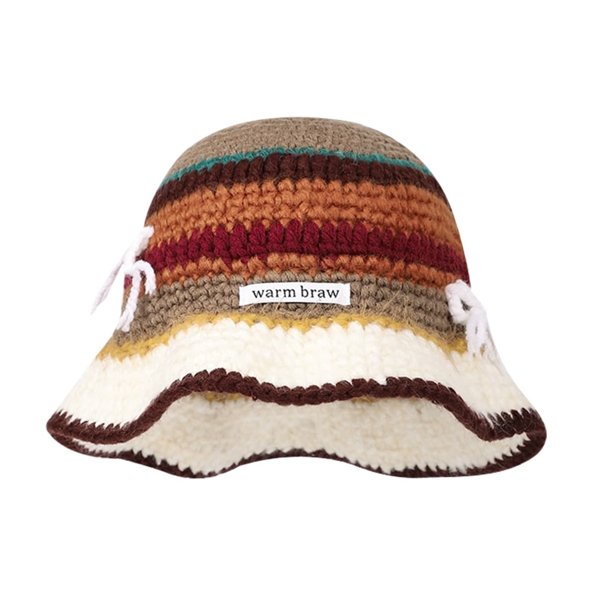 CMFY Retro Colorblock Bow Bucket Hat