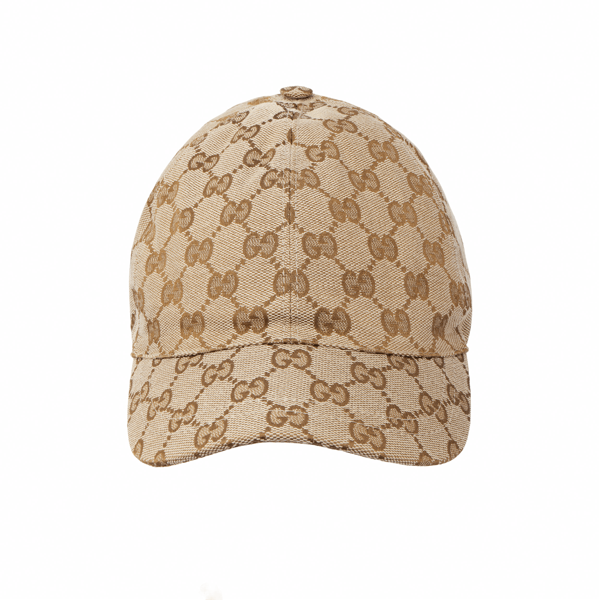 GUCCI/古驰 Gucci GG Canvas Baseball Cap Beige/Ebony