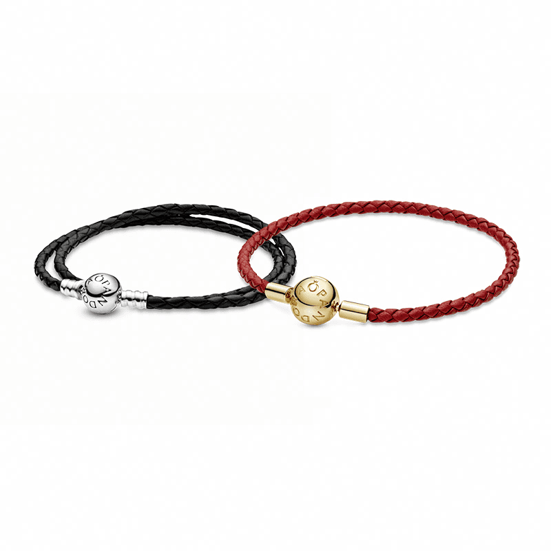 Pandora/潘多拉 Pandora Moments Leather Bracelet