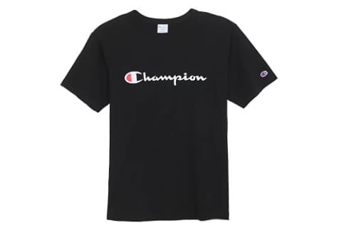 Champion Embroidered Sleeve Crew Tee Black