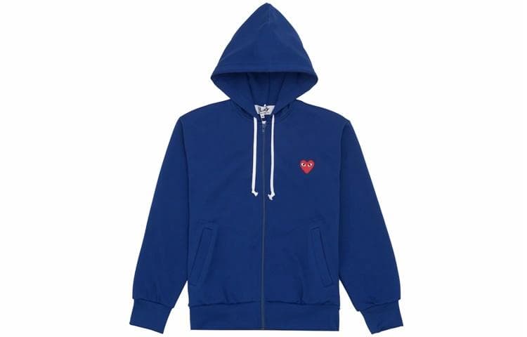 CDG Play Hoodie Blue