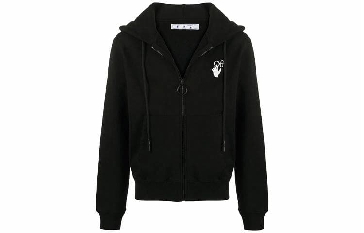 OFF-WHITE Arrows Zip Hoodie Black