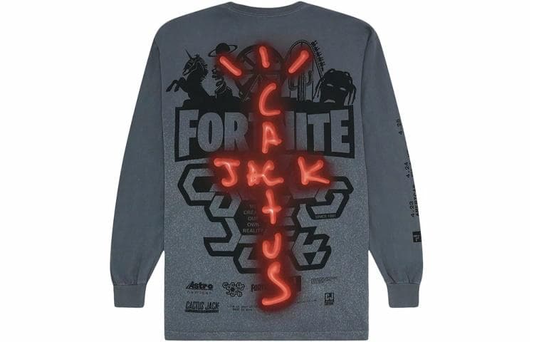 Travis Scott Cactus Jack Back Bling L/S Tee