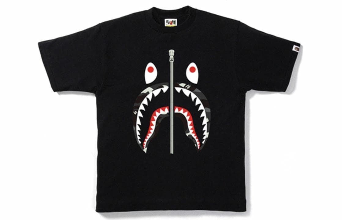 A BATHING APE Classic Shark Head Glow T-Shirt