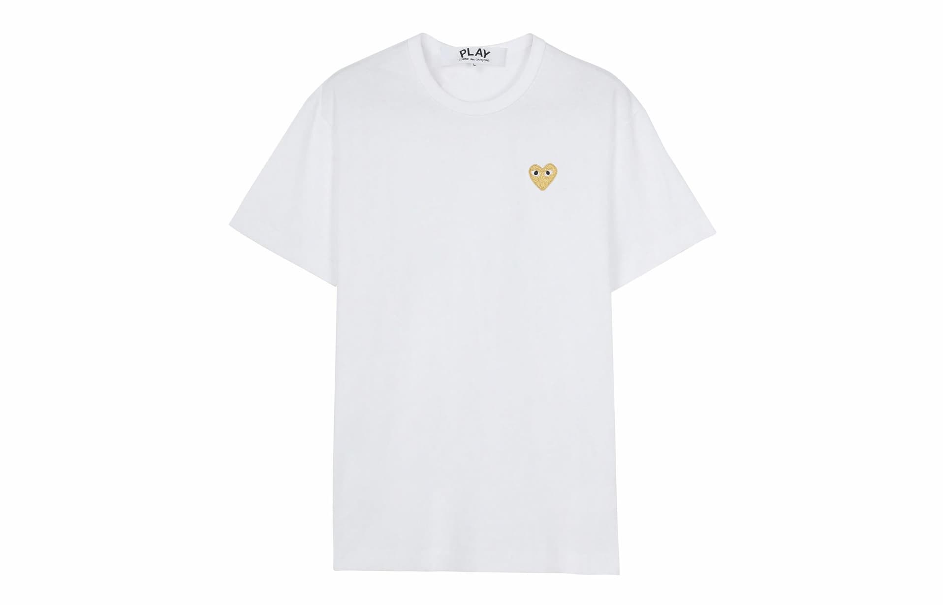 CDG Play Gold Heart T-Shirt