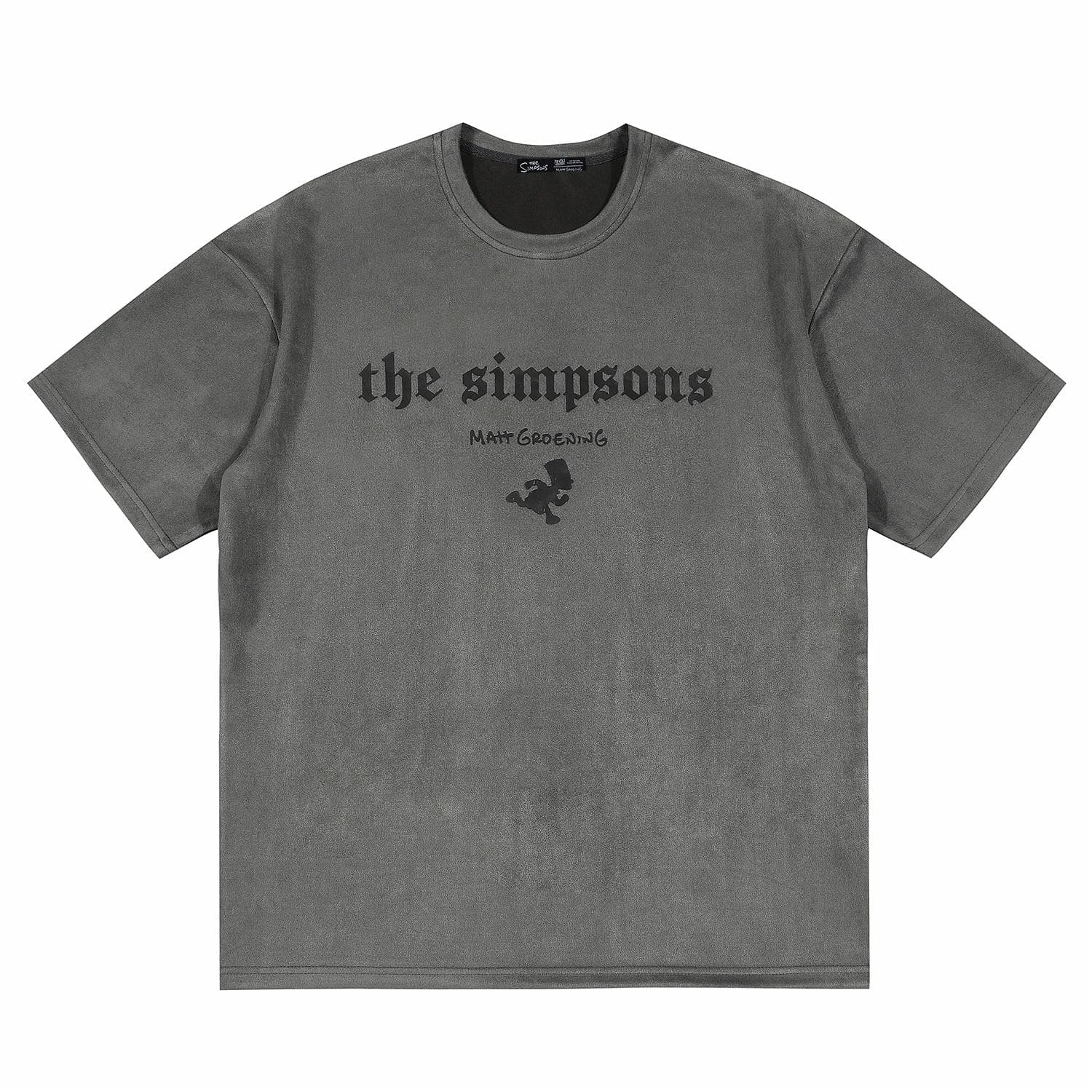 The Simpsons/辛普森一家 The Simpsons Logo Print Suede T-Shirt