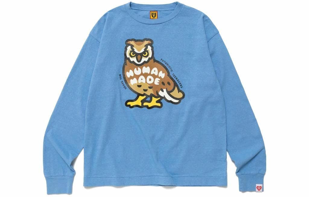 HUMAN MADE SS23 Owl Logo Long Sleeve Tee