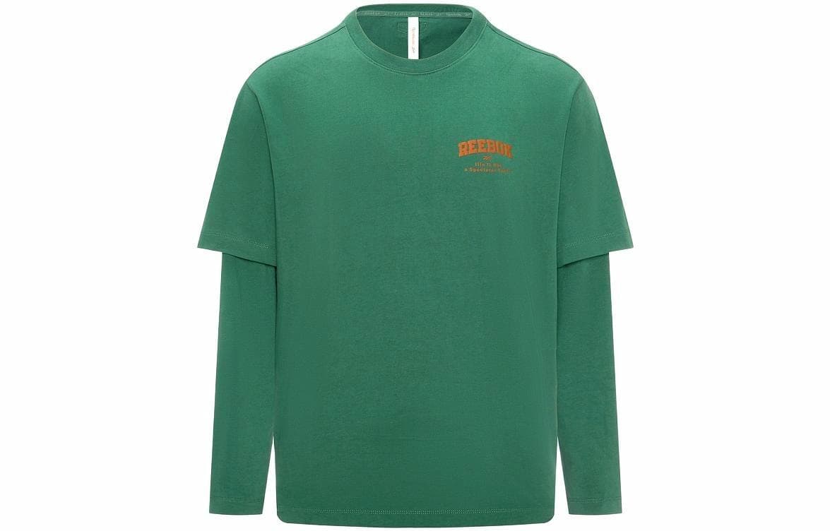 Reebok Two-in-One Knit Long Sleeve Tee Deep Green