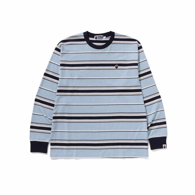 A Bathing Ape Ape Head Embroidered Long Sleeve Tee
