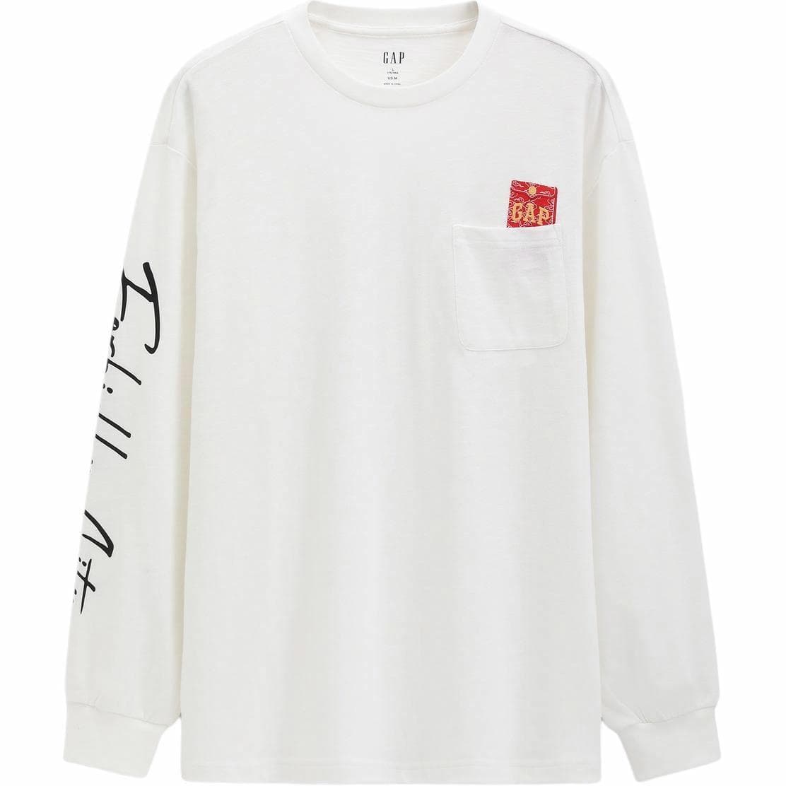 GAP Embroidered Logo Long Sleeve Tee