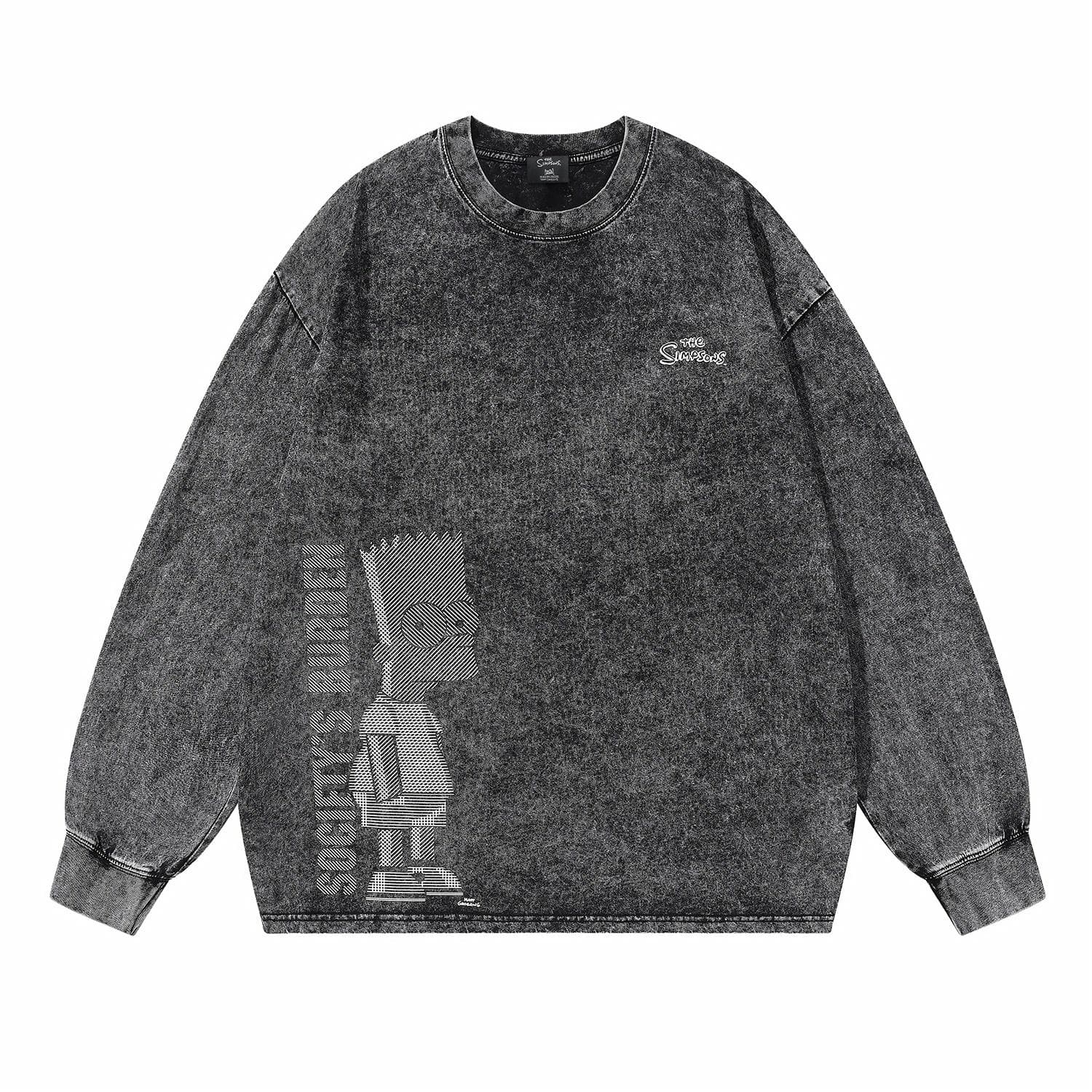 The Simpsons/辛普森一家 The Simpsons Bart Striped Long Sleeve T-Shirt