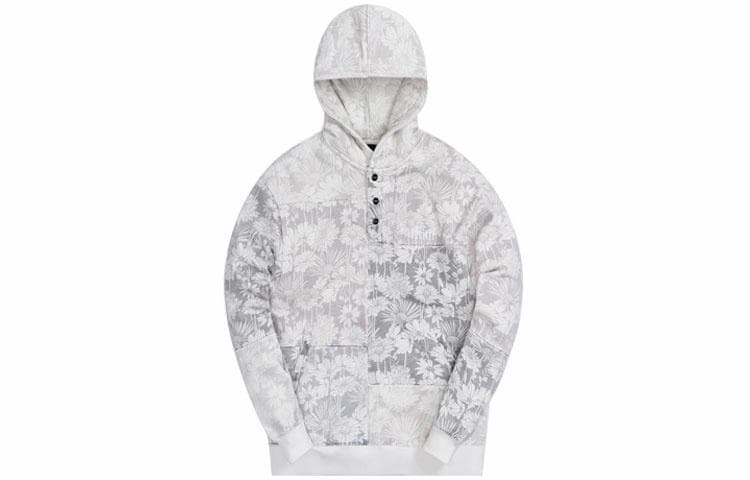 KITH Floral Hoodie Light Grey