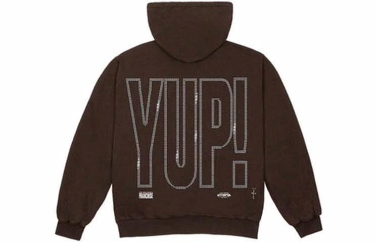 Travis Scott Logo Hoodie Brown