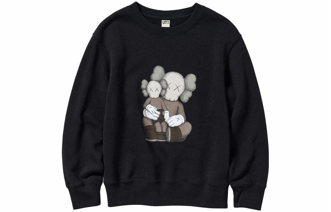 UNIQLO/优衣库 UNIQLO SS23 Cartoon Print Crewneck Sweatshirt Black