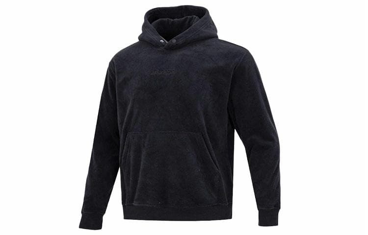 Jordan Logo Embroidered Fleece Hoodie Black