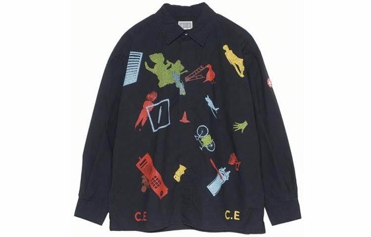Cav Empt Printed Long Sleeve Shirt Black