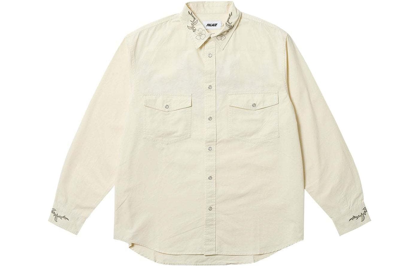 PALACE SS24 FLEXUS SHIRT SOFT WHITE