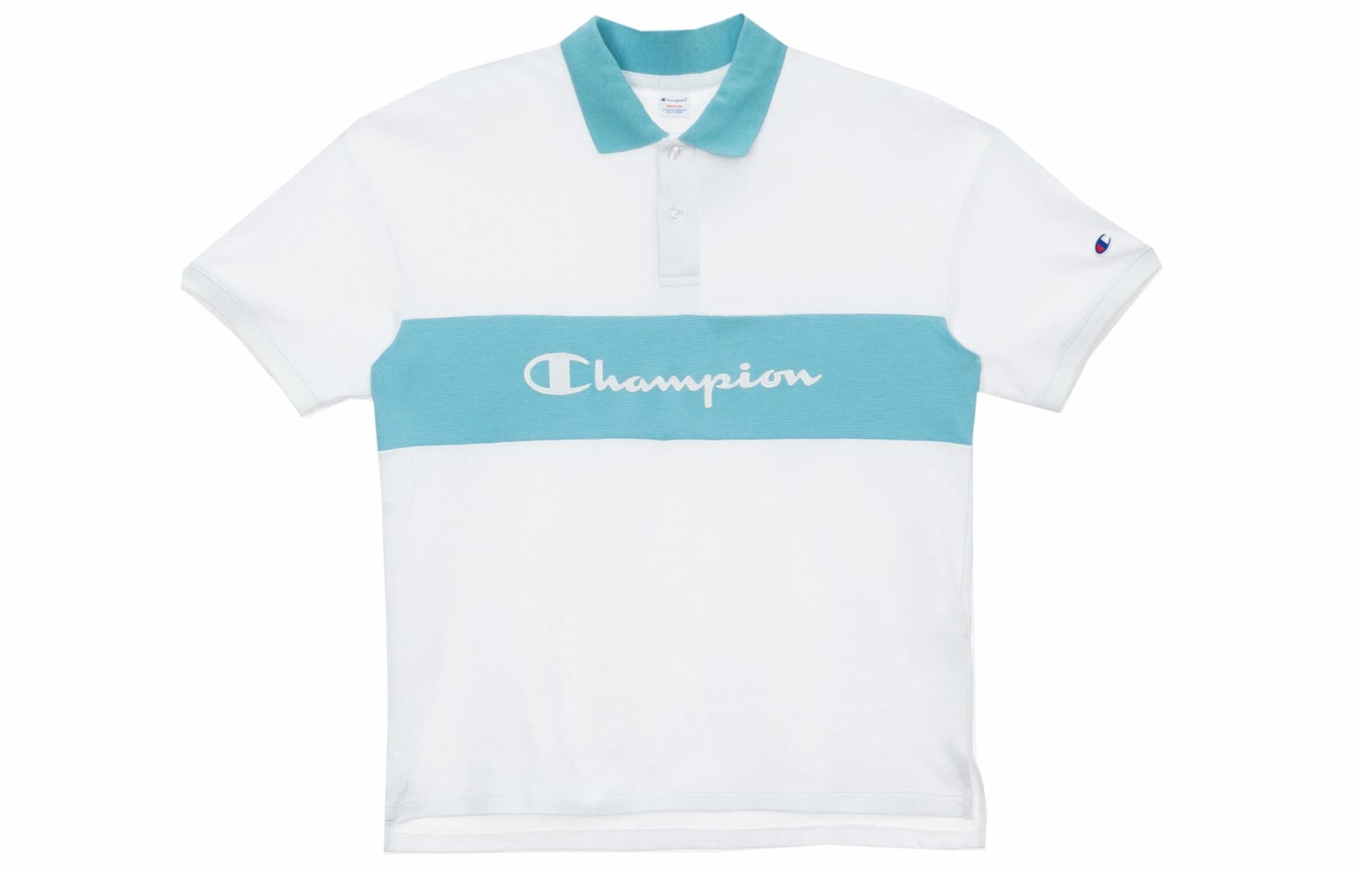 Champion Campus Polo White Large Logo