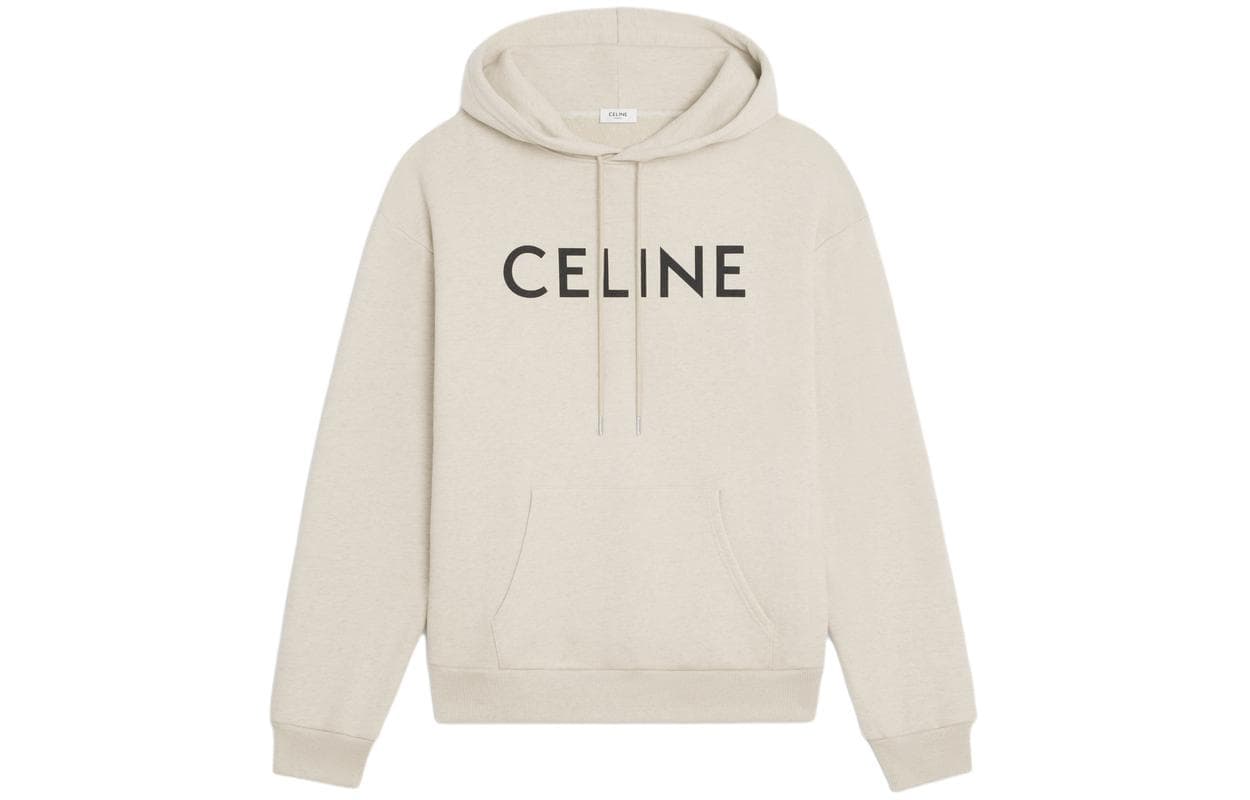 CELINE SS24 Logo Hoodie Beige