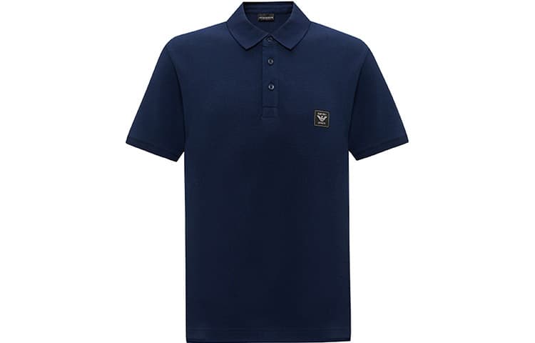 EMPORIO ARMANI/阿玛尼 Emporio Armani SS24 Logo Polo Navy
