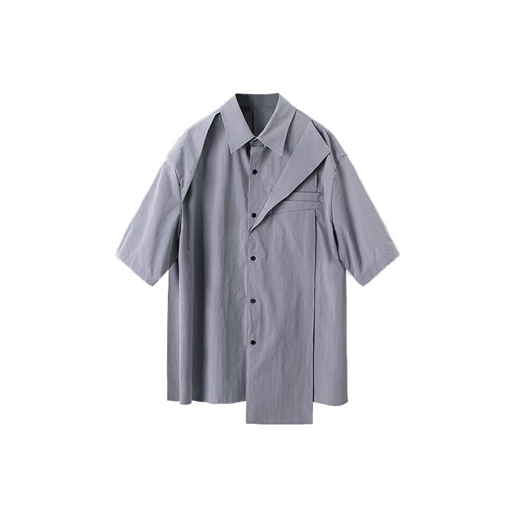 幻象者 Huanzhe Short Sleeve Shirt Grey Purple