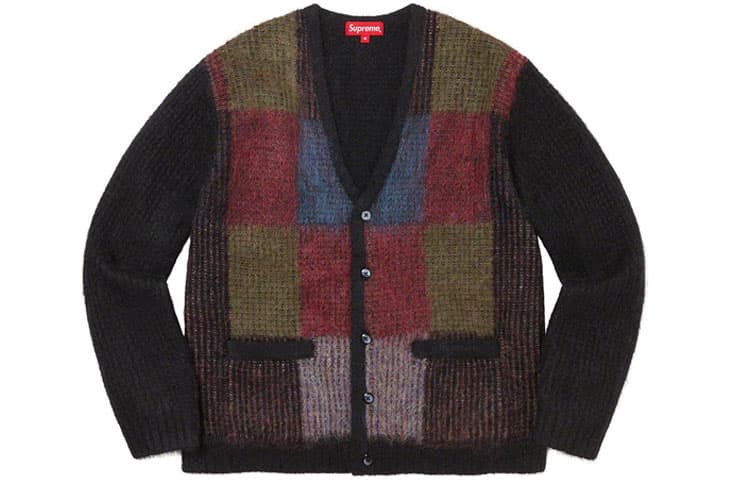 Supreme Brushed Grid Cardigan