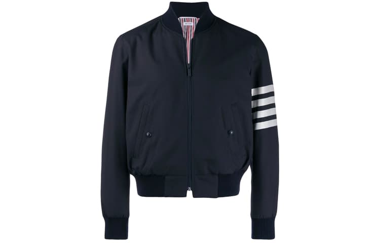 THOM BROWNE Stripe Detail Bomber Jacket
