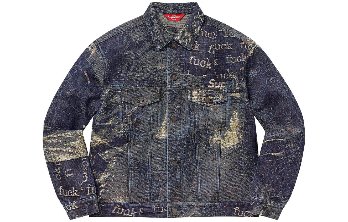 Supreme Archive Denim Jacquard Trucker Jacket