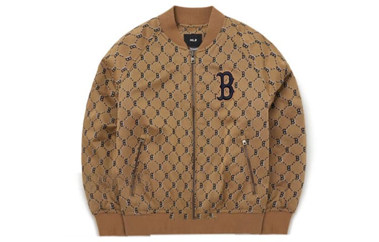 MLB FW22 Logo Long Sleeve Beige
