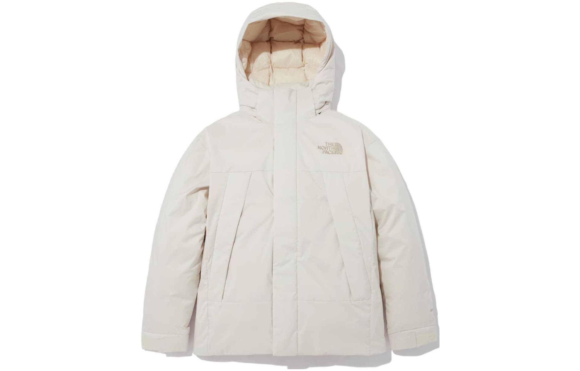 北面/THE NORTH FACE The North Face Logo Down Jacket Cream