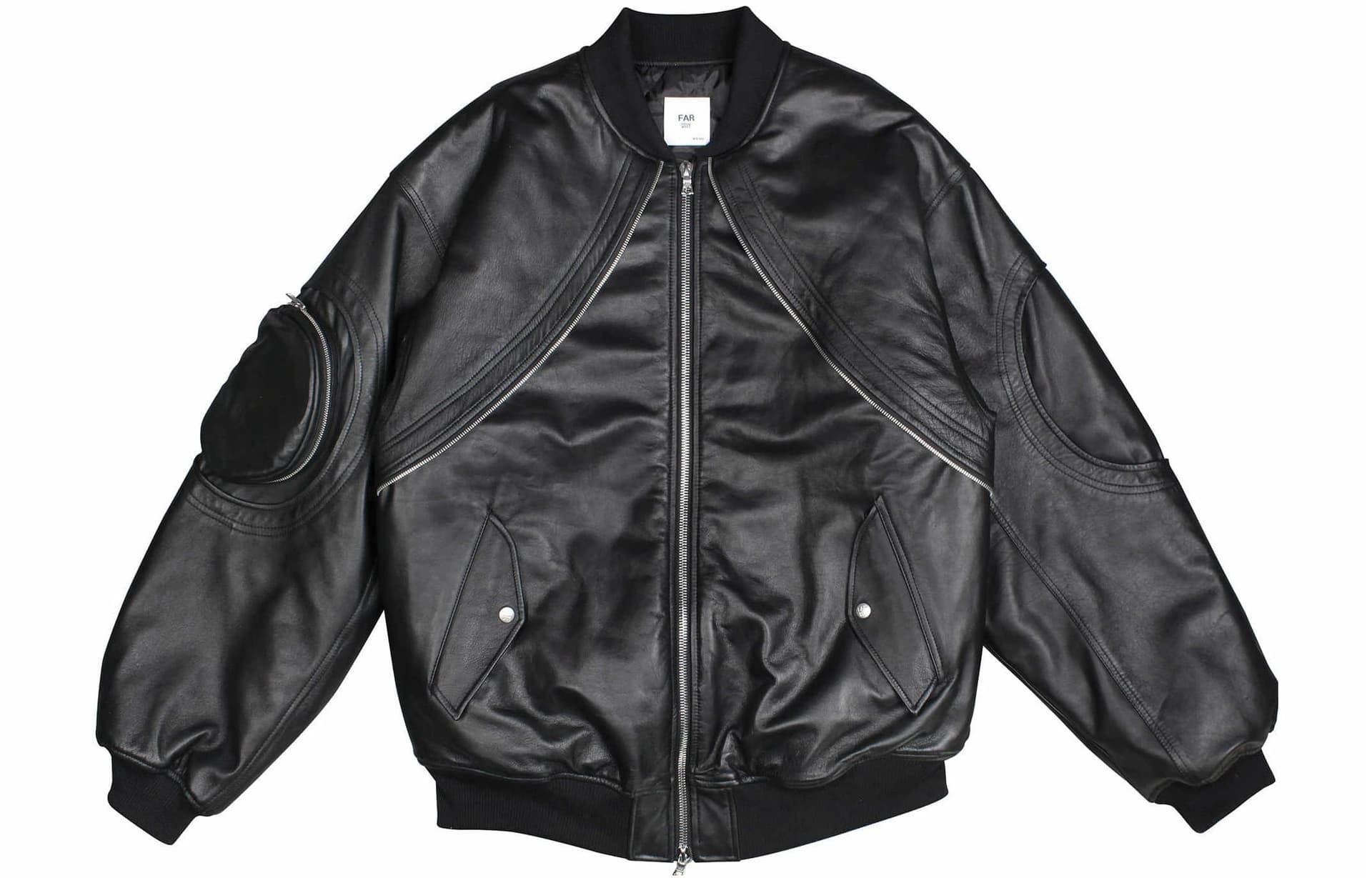 FARFROMWHAT FW22 Black Leather Jacket