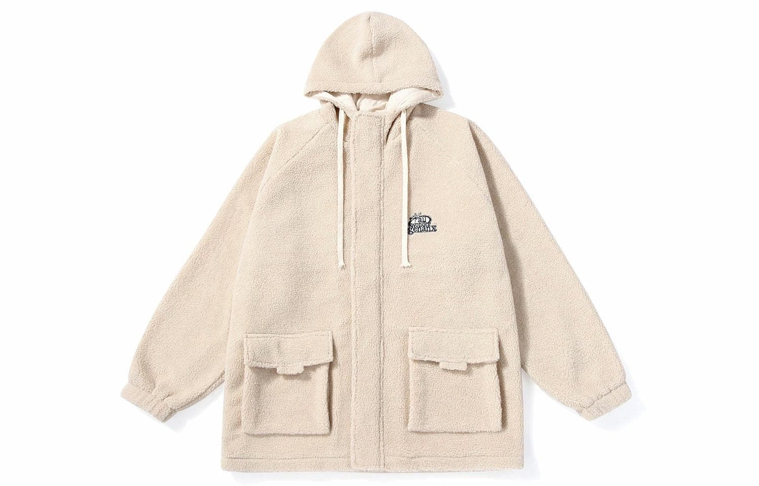 GENANX Lambswool Hoodie Jacket Beige