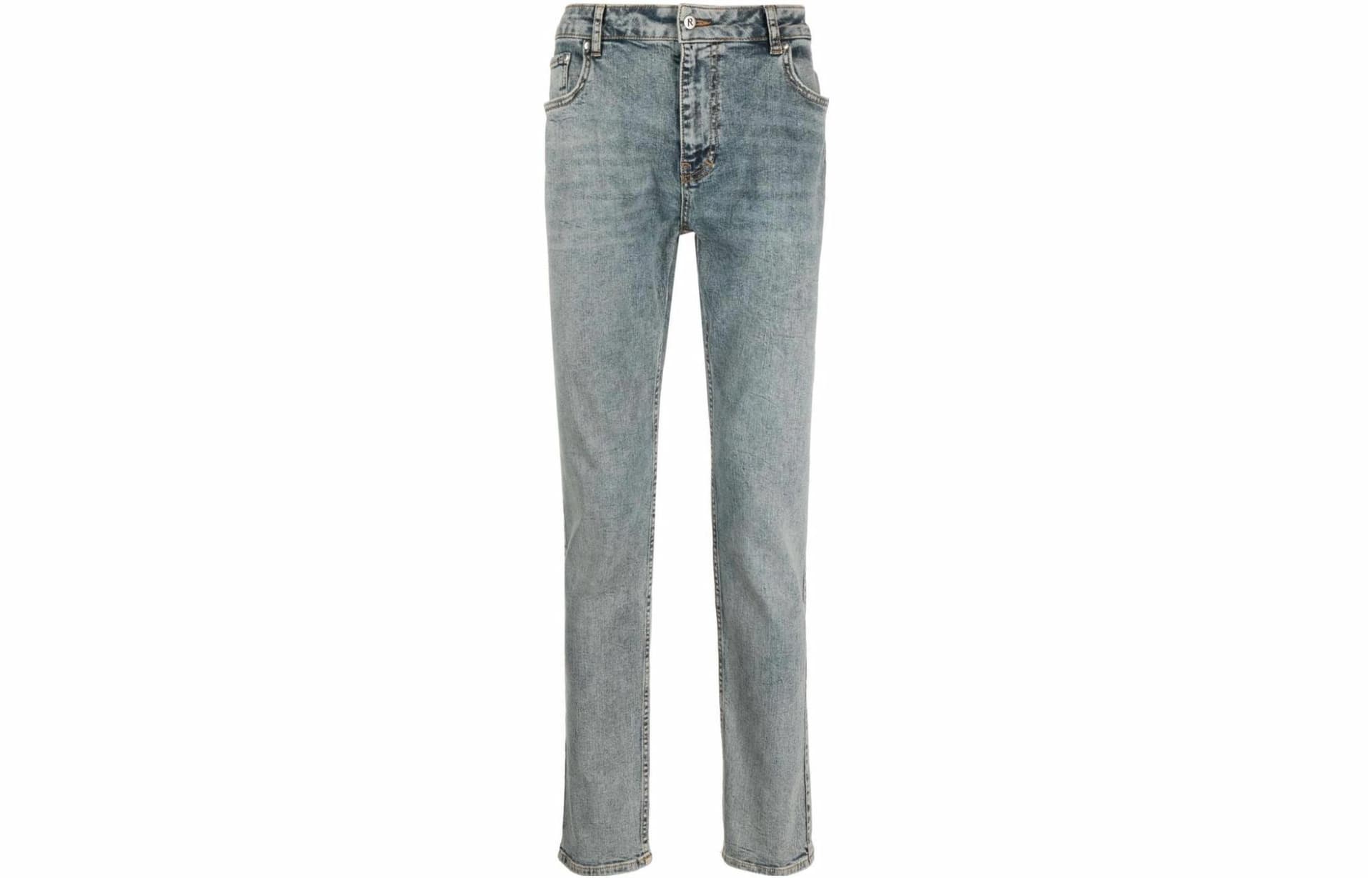REPRESENT Slim Straight Zipper Jeans Blue