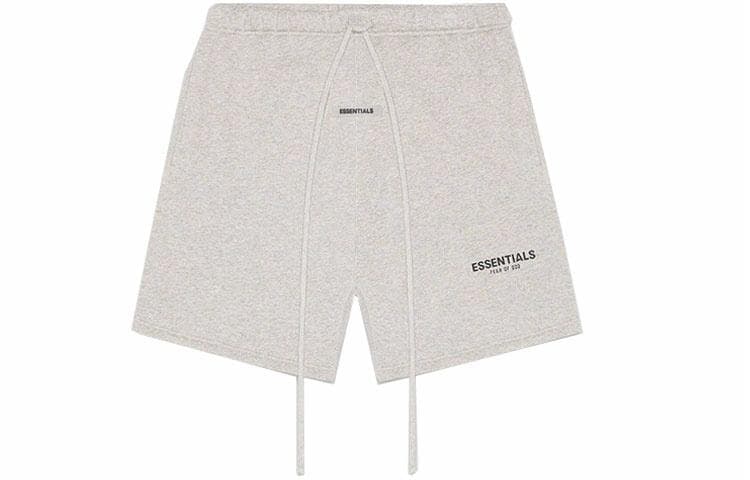 Fear of God Essentials FW20 Sweat Shorts Heather Oat Logo