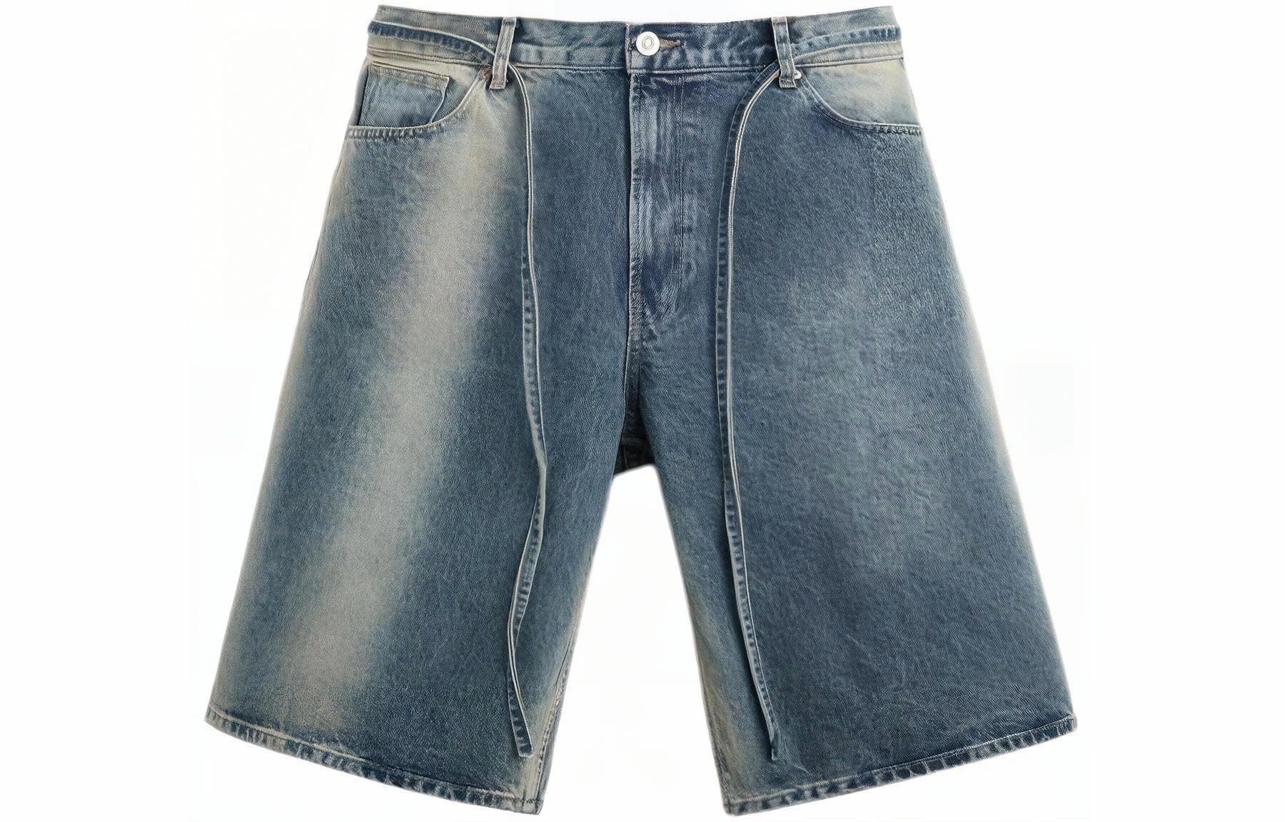ZARA Relaxed Denim Shorts Blue