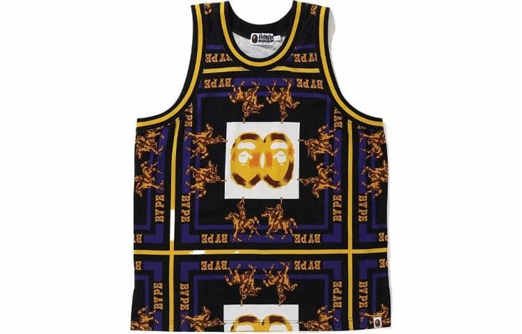 A BATHING APE BAPE Double Ape Head Basketball Tank Top